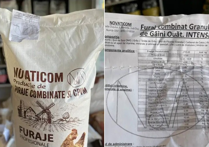 Furaj combinat granulat Novaticom pentru găini ouătoare, sac 20 kg, la PET SHOP MAIER Gilău